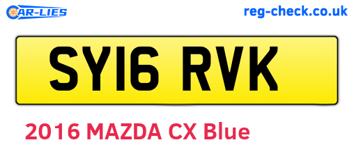 SY16RVK are the vehicle registration plates.