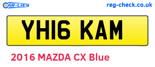 YH16KAM are the vehicle registration plates.