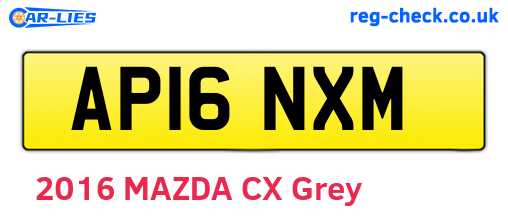 AP16NXM are the vehicle registration plates.