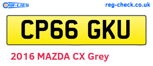 CP66GKU are the vehicle registration plates.