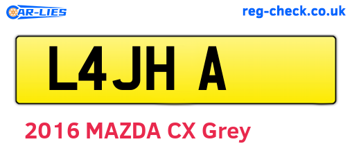 L4JHA are the vehicle registration plates.