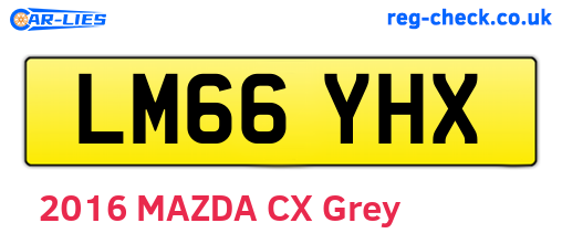 LM66YHX are the vehicle registration plates.