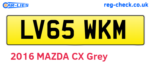 LV65WKM are the vehicle registration plates.