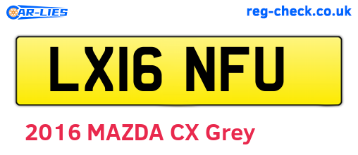 LX16NFU are the vehicle registration plates.