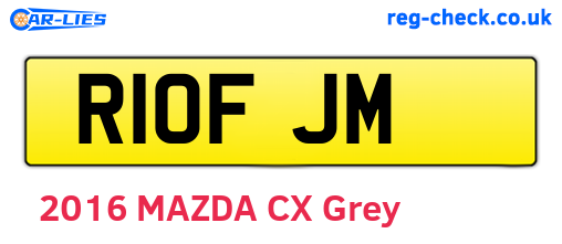 R10FJM are the vehicle registration plates.