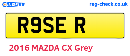 R9SER are the vehicle registration plates.