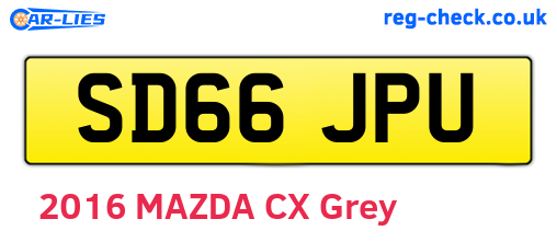 SD66JPU are the vehicle registration plates.