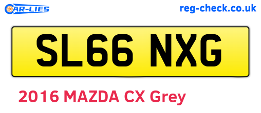 SL66NXG are the vehicle registration plates.