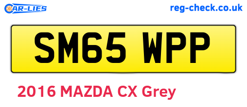 SM65WPP are the vehicle registration plates.