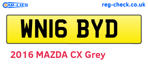WN16BYD are the vehicle registration plates.