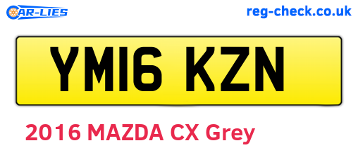 YM16KZN are the vehicle registration plates.