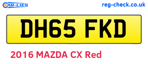 DH65FKD are the vehicle registration plates.