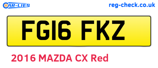 FG16FKZ are the vehicle registration plates.