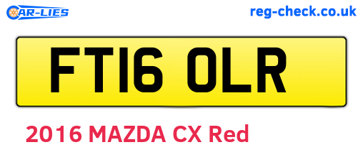 FT16OLR are the vehicle registration plates.