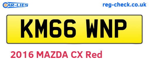 KM66WNP are the vehicle registration plates.