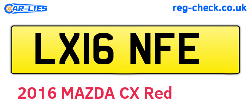 LX16NFE are the vehicle registration plates.