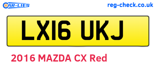 LX16UKJ are the vehicle registration plates.