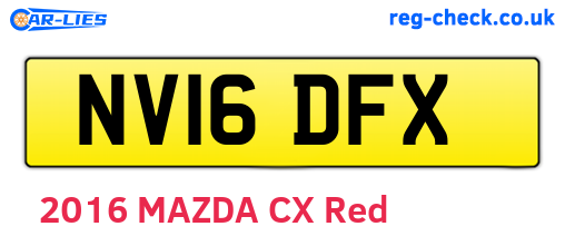 NV16DFX are the vehicle registration plates.