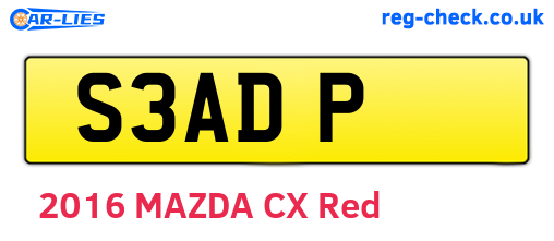 S3ADP are the vehicle registration plates.