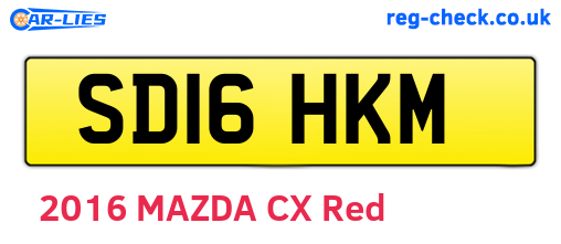 SD16HKM are the vehicle registration plates.