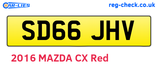 SD66JHV are the vehicle registration plates.