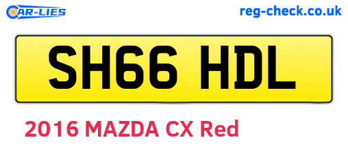 SH66HDL are the vehicle registration plates.