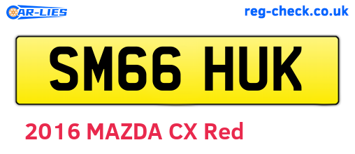 SM66HUK are the vehicle registration plates.