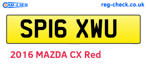 SP16XWU are the vehicle registration plates.