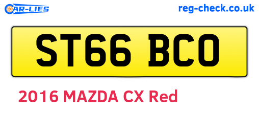 ST66BCO are the vehicle registration plates.