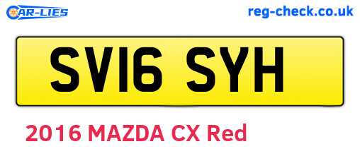 SV16SYH are the vehicle registration plates.