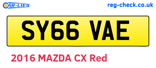 SY66VAE are the vehicle registration plates.