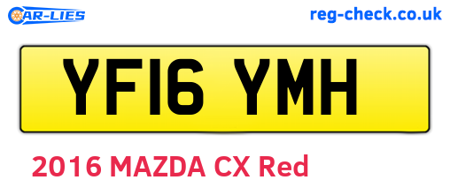 YF16YMH are the vehicle registration plates.