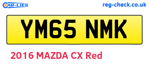 YM65NMK are the vehicle registration plates.