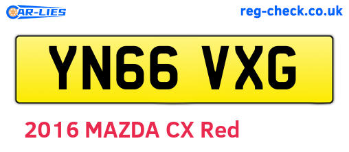 YN66VXG are the vehicle registration plates.