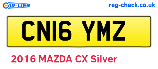 CN16YMZ are the vehicle registration plates.