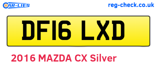 DF16LXD are the vehicle registration plates.