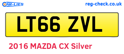 LT66ZVL are the vehicle registration plates.