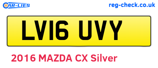 LV16UVY are the vehicle registration plates.