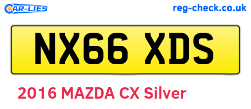 NX66XDS are the vehicle registration plates.