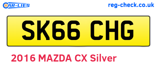 SK66CHG are the vehicle registration plates.