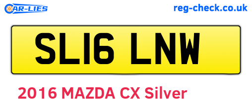 SL16LNW are the vehicle registration plates.