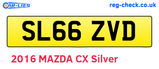SL66ZVD are the vehicle registration plates.