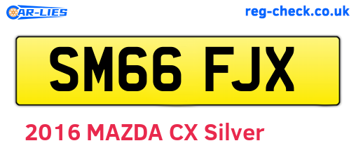 SM66FJX are the vehicle registration plates.