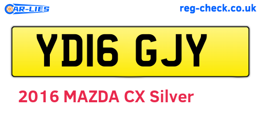YD16GJY are the vehicle registration plates.
