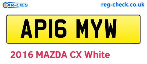AP16MYW are the vehicle registration plates.