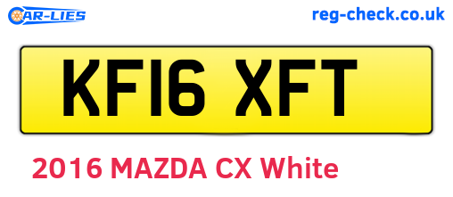KF16XFT are the vehicle registration plates.