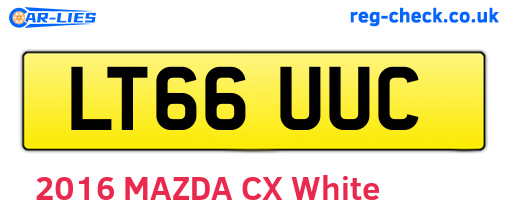 LT66UUC are the vehicle registration plates.