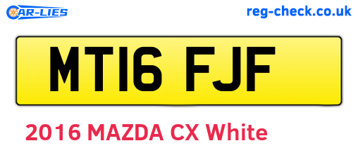 MT16FJF are the vehicle registration plates.