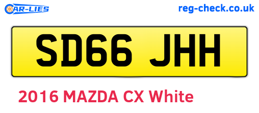SD66JHH are the vehicle registration plates.
