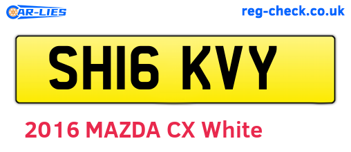 SH16KVY are the vehicle registration plates.